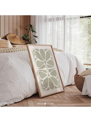 Soyut Botanik Adaçayı Yeşili Sanat