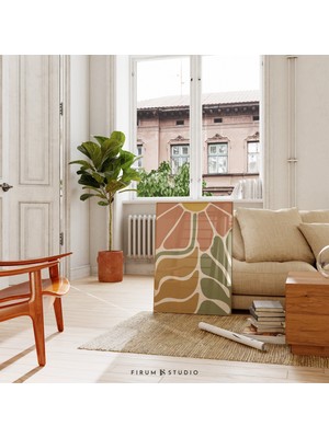 Toprak Tonları Soyut Botanik Sanatı