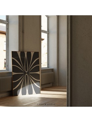 Siyah Bej Modern Soyut Sanat, Siyah Soyut, Orta Yüzyıl