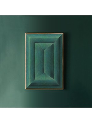 Zümrüt Yeşili Duvar Sanatı, Yeşil Soyut, Yeşil Geometrik Poster Sanatı