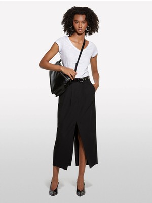 Sisley   Viskoz Karışımlı Pileli Streç Pantolon