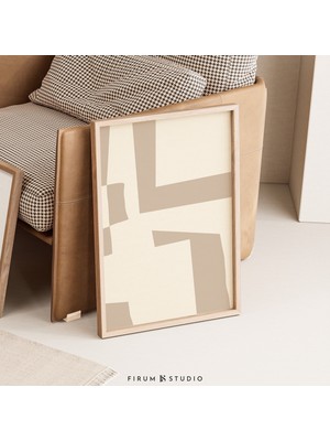 Nötr Soyut Sanat, Japandi Stili, Modern Duvar Sanatı, Hafif Estetik Sanat