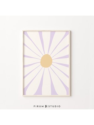 Papatya Duvar Sanatı, Bohem Sanatı, Leylak Duvar Sanatı, Pastel Oda Dekoru, Danimarka Pastel Dekoru