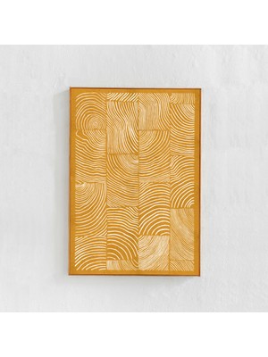 Sarı Sanat: Soyut Sanat, Poster. Hardal Sarısı Sanat, Bohem