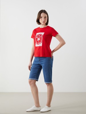 Lc Waikiki Yeni Sezon Dar Fit Kadın Jean Şort