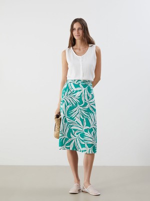 Lc Waikiki Yeni Sezon Beli Lastikli Çiçekli A Kesim Etek