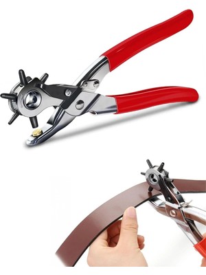 El Tipi Deri Delik Açma Pensesi Döner Başlıklı Kemer Delik Delici Alet Kemer Çanta ve Deri Delici