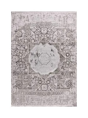 Aren Halı Jena Klasik Göbekli Gri Viskon ve Akrilik Makine Halısı