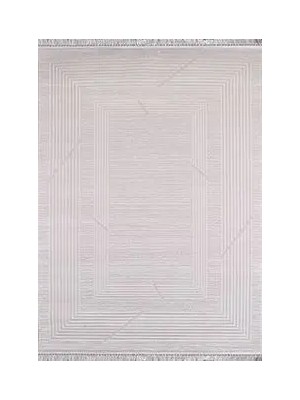Aren Halı Rosolini Çerçeveli Gri Akrilik Makine Halısı