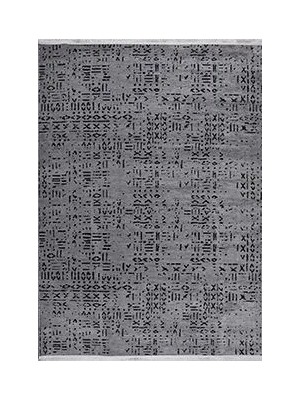 Aren Halı Domicella Modern Antrasit Koton ve Polyester Makine Halısı