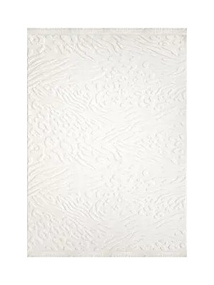 Aren Halı Mineo Modern Beyaz Loopve Polyester Kaydırmaz Taban Makine Halısı