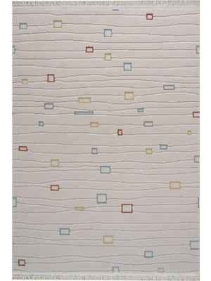 Aren Halı Bouce Modern Krem Polyester Makine Halısı