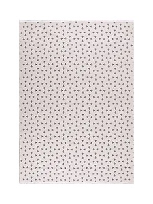 Nisceme Modern Krem Kabartmalı Polyester Kaydırmaz Taban Makine Halısı