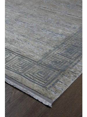 Aren Halı Lobbes Çerçeveli Bej Polyester Makine Halısı