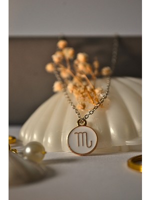 Mmif Burç Kolye 925 Ayar Gümüş Kolye Damlamayağı Kolye Ucu Gri