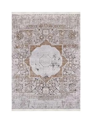 Stein Klasik Göbekli Gri Viskon ve Akrilik Makine Halısı