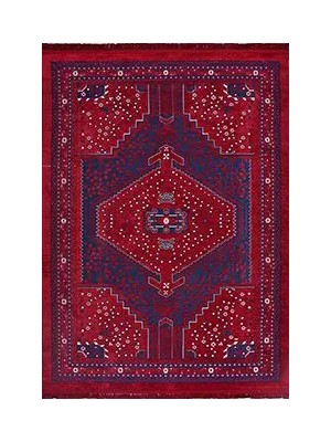 Genthin Klasik Göbekli Pamuklu ve Polyester Makine Halısı