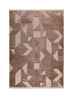 Aren Halı Sabina Modern Kahverengi Polyester Kaydırmaz Taban Makine Halısı