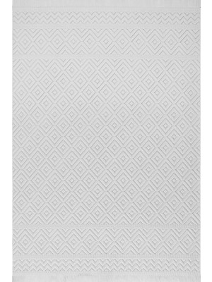 Aren Halı Moneta Modern Beyaz Polyester Makine Halısı
