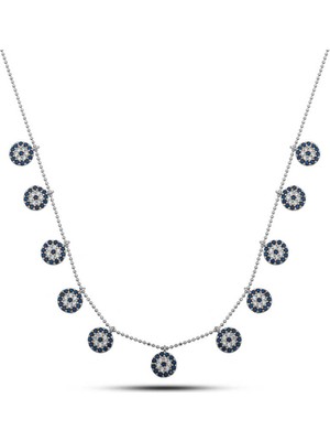 925 Ayar Gümüş Nazarlı Şans Kadın Kolye