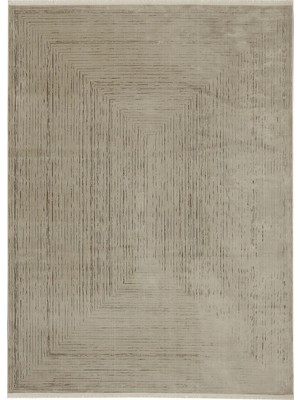Aren Halı Foce Çerçeveli Bej Polyester Makine Halısı