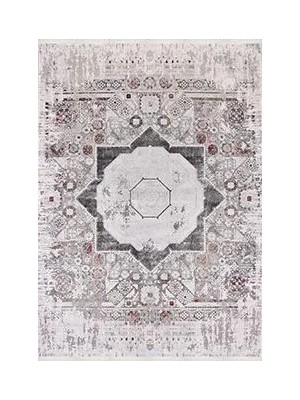 Aren Halı Bonn Klasik Göbekli Gri Viskon ve Akrilik Makine Halısı