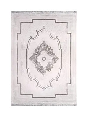 Chiesa Klasik Göbekli Beyaz Bambu ve Akrilik Makine Halısı