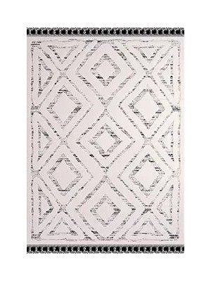 Aren Halı Satriano Geometrik Krem Polyester Loop ve Sisal Iplikli Makine Halısı