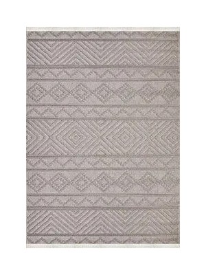 Aren Halı Riesa Geometrik Vizon Polyester Kaydırmaz Tabanlı Makine Halısı
