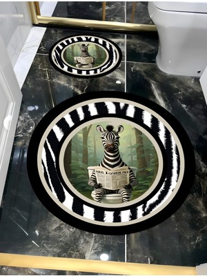 Renkli Yuvarlak Paspas, Modern Tasarım, Banyo ve Tuvalet Için Şık Seçenek