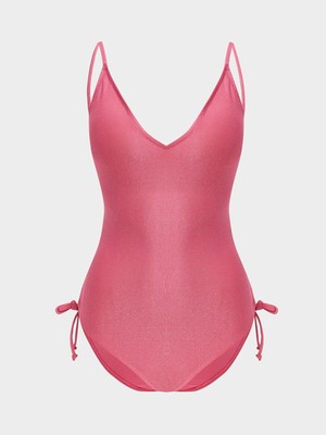 Lc Waikiki Yeni Sezon V Yaka Parlak Görünümlü Askılı Kadın Mayo