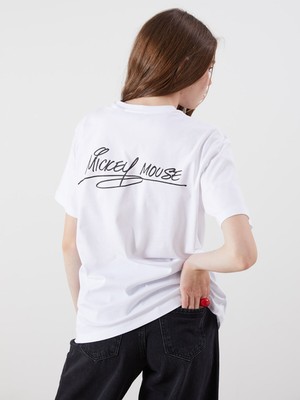 Lc Waikiki Yeni Sezon Bisiklet Yaka Mickey Mouse Baskılı Kadın Tişört