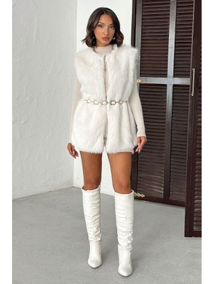 Kürk ve Astarlı & Cepli Uzun Yelek