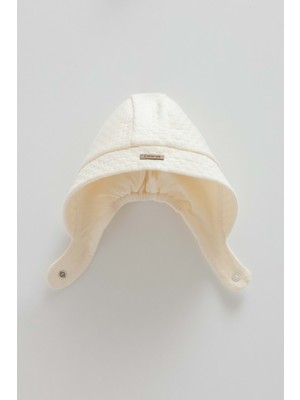 Love Hugs Çıtçıtlı Şapka - Caramell  - SPK2038 - Ekru - 3 - 6 Ay - SPK2038-EKRU-3 - 6 Ay Ekru