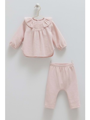 Love Feel Yaka Detaylı Alt Üst Takım - Caramell  - TKK1997 - Gül Kurusu - 6 - 9 Ay - TKK1997-GÜL Kurusu-6 - 9 Ay Gül Kurusu