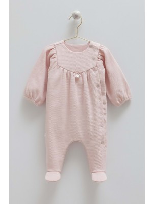 Love Feel Yandan Çıtçıtlı Tulum - Caramell  - TK1994 - Gül Kurusu - 1 - 3 Ay - TK1994-GÜL Kurusu-1 - 3 Ay Gül Kurusu