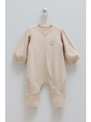 Love Feel Balon Kollu Tulum - Caramell  - TK1995 - Bej - 6 - 9 Ay - TK1995-BEJ-6 - 9 Ay Bej