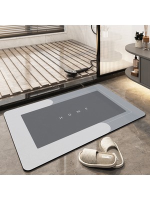 Şık Tasarım Sihirli Su Emici Banyo Tuvalet Paspası Kare Kahverengi