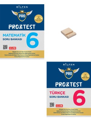 6. Sınıf Pro&test Matematik ve Türkçe Soru Bankası + Telefon Standı