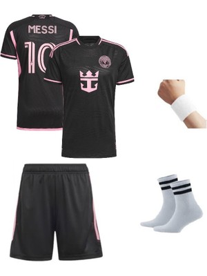 Inter Miami Messi Futbol Çocuk Forması 4'lü Set  Çorap+Bileklik Hediyeli