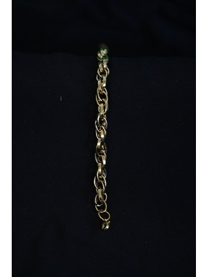 Çelik Halat Bileklik Iç Içe Geçmeli Model Kararmaz