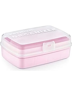 12 Bölmeli Çok Amaçlı Takı Toka Kutusu Dikiş Kutusu Kapaklı Organizer Kutusu Bölmeli Kutu