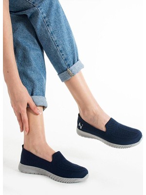 Kadın Örme Ses Yapmaz Ortopedik Rahat Hafif Günlük Sneaker Ayakkabı