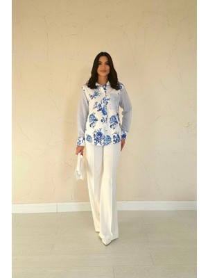 The Kethen Mavi Garnili Gömlek