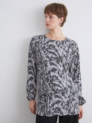 Lc Waikiki Yeni Sezon Bisiklet Yaka Desenli Bluz