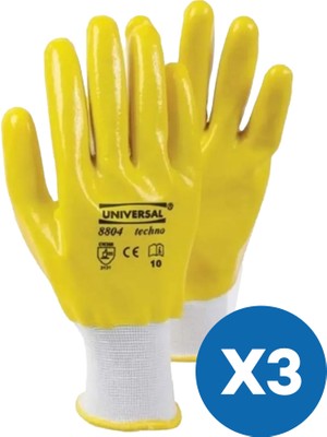 Universal Techno 8804 Nitril Tam Kaplı Eldiven (3 Çift)