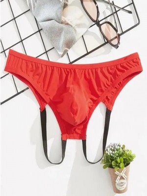 Erkek  Fantazi Kırmızı Jockstrap Iç Giyim