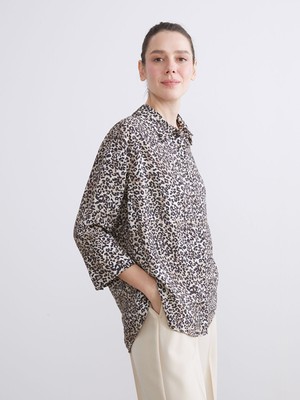 Lc Waikiki Yeni Sezon Leopar Desenli Kadın Gömlek