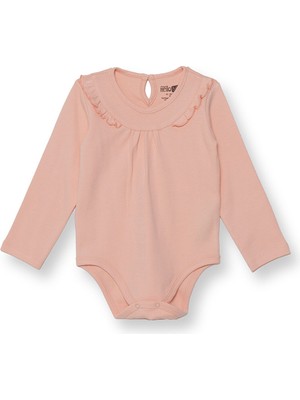 Hellobaby Kız Bebek Uzun Kol Body Interlok Bisiklet Yaka Uzun Kol