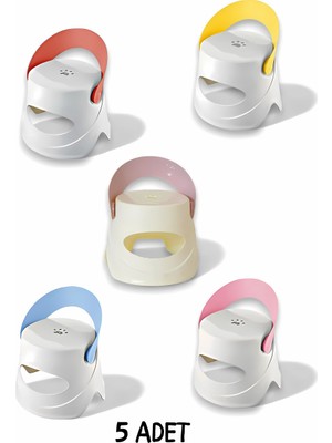 Elefan 5 Adet Katlanır Çocuk Oturma ve Tırmanma Taburesi - Plastik Kaydırmaz Çocuk Sandalyesi 45 kg